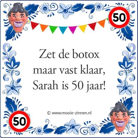 Leuke Sarah Spreuken, grappige teksten vrouwen 50 jaar worden